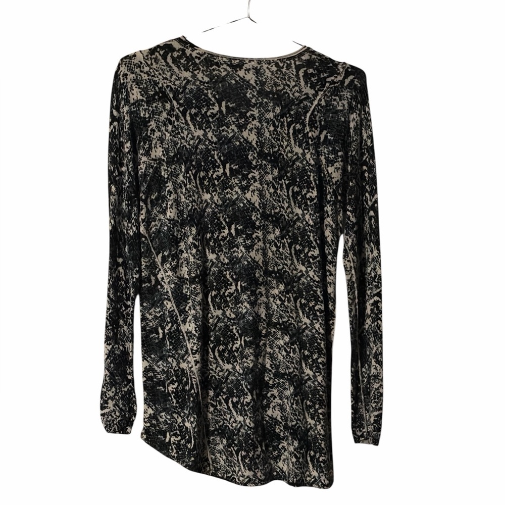 Kokun Dark Python Print Fitted Crew Neck - image 3